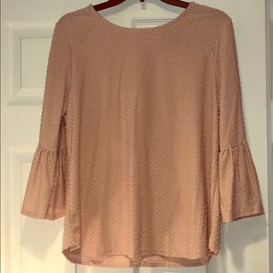 Women’s dusty pink dotted quarter sleeve blouse